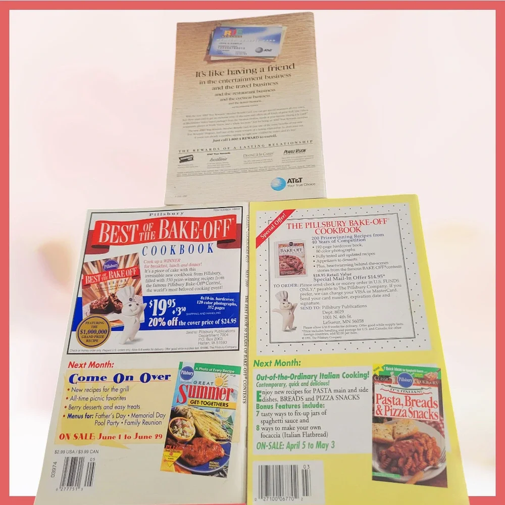 Three Vintage Cookbooks on baking 2 Pillsbury and 1 Southern‎ Living